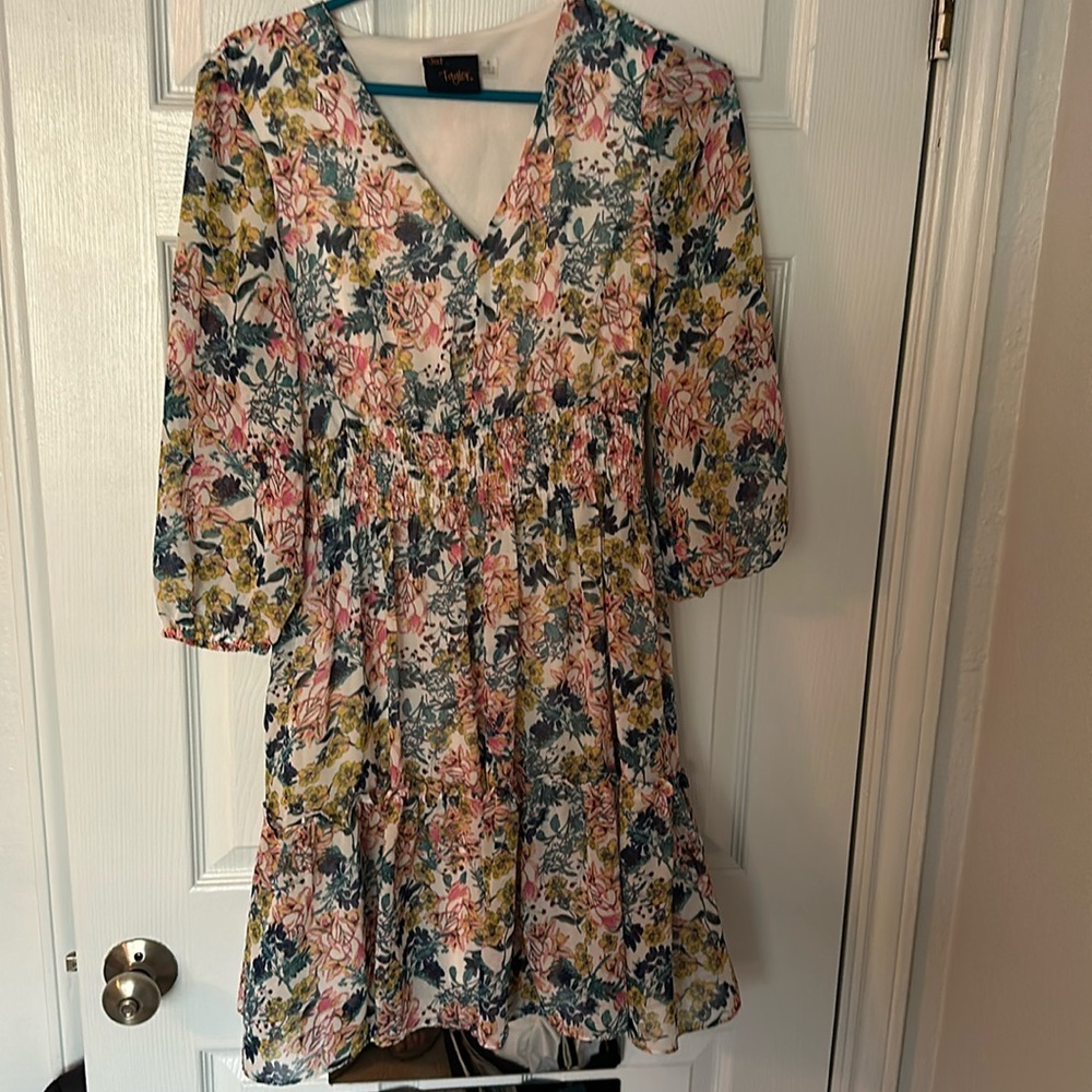 Floral chiffon dress